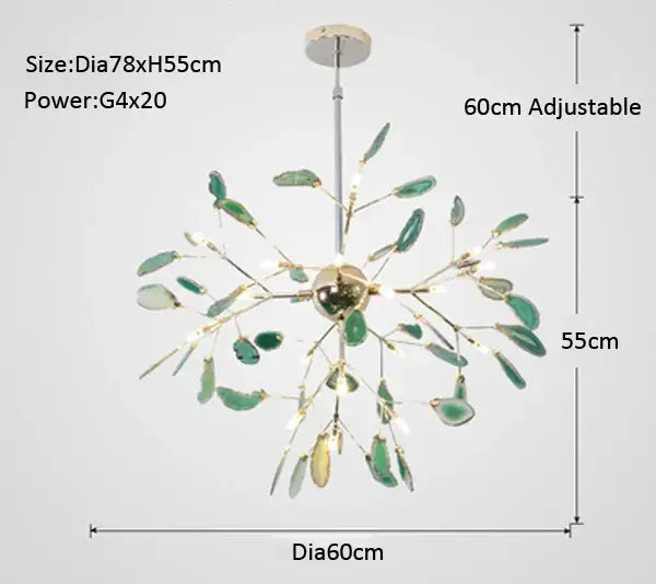 Gold Agate Branch Chandelier