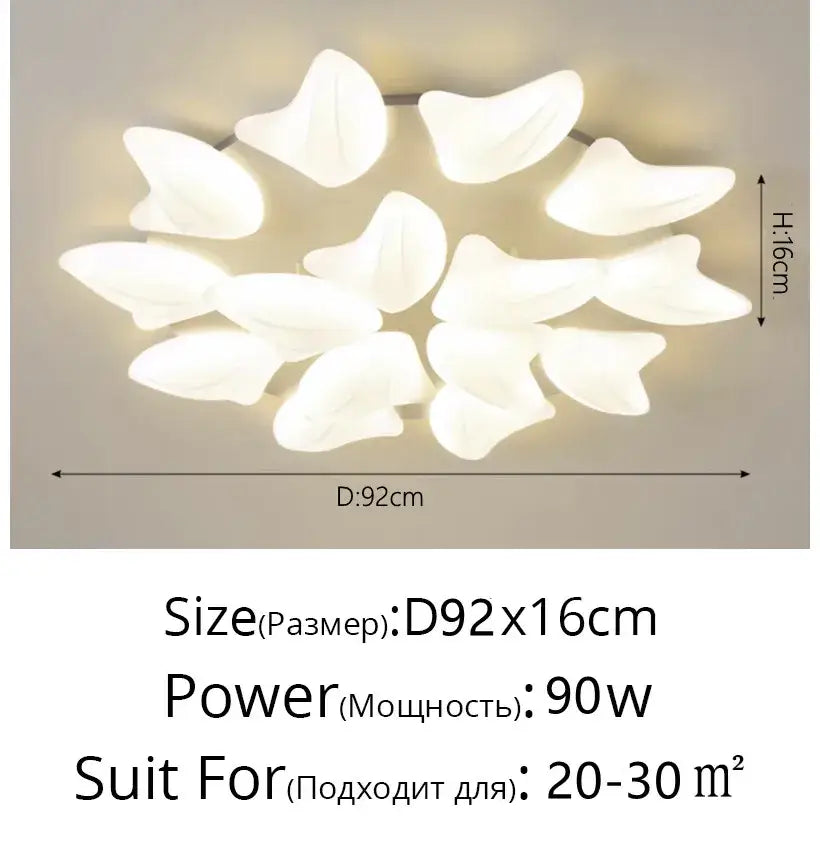 White Flower Ceiling Chandelier