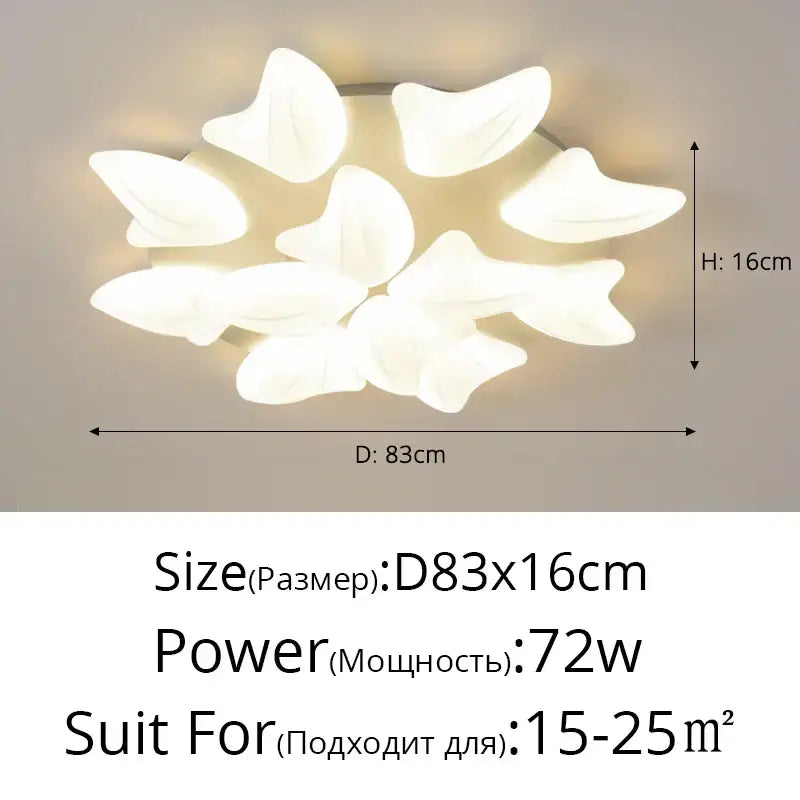 White Flower Ceiling Chandelier