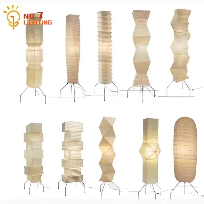 Cream Paper Floor Lamp
