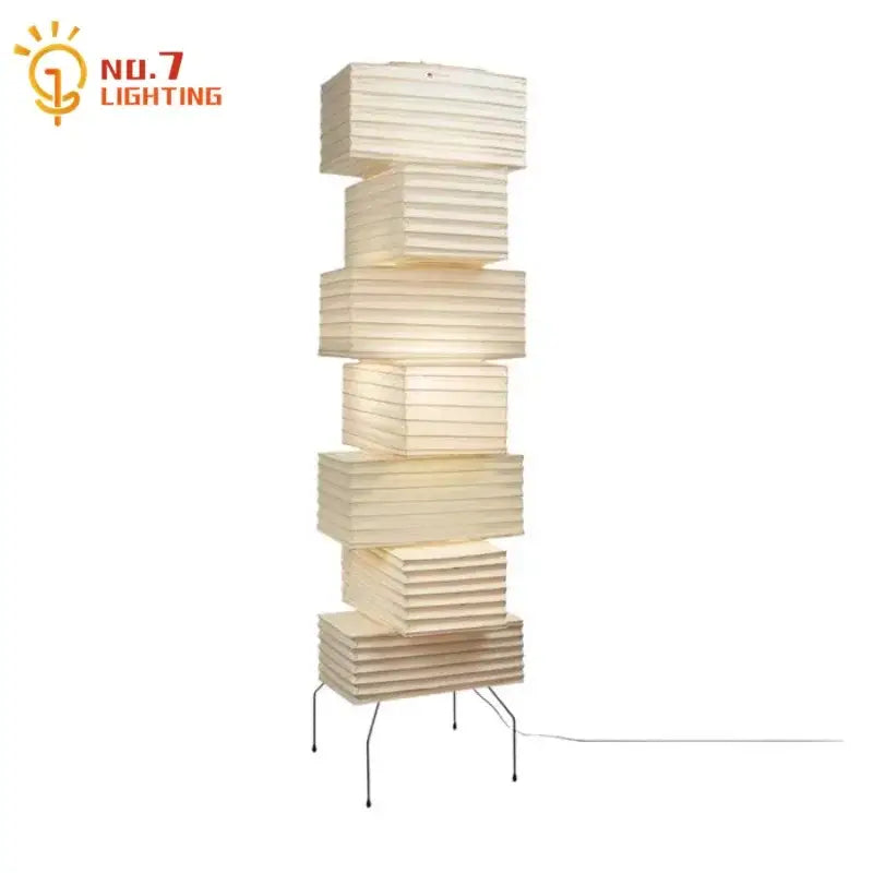 Cream Paper Floor Lamp