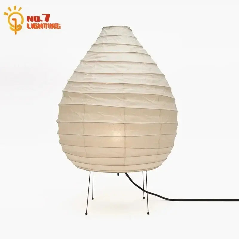Cream Rice Paper Table Lamp