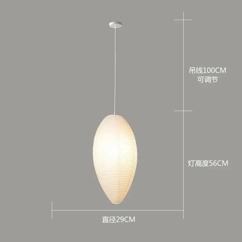 Wabi sabi akari rice paper pendant lamp living room lighting