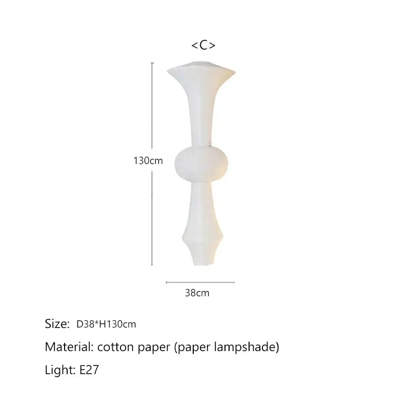 Wabi sabi akari rice paper pendant lamp living room lighting