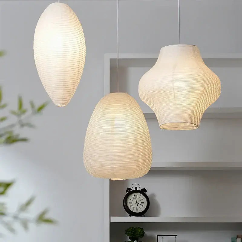 White Akari Paper Pendant
