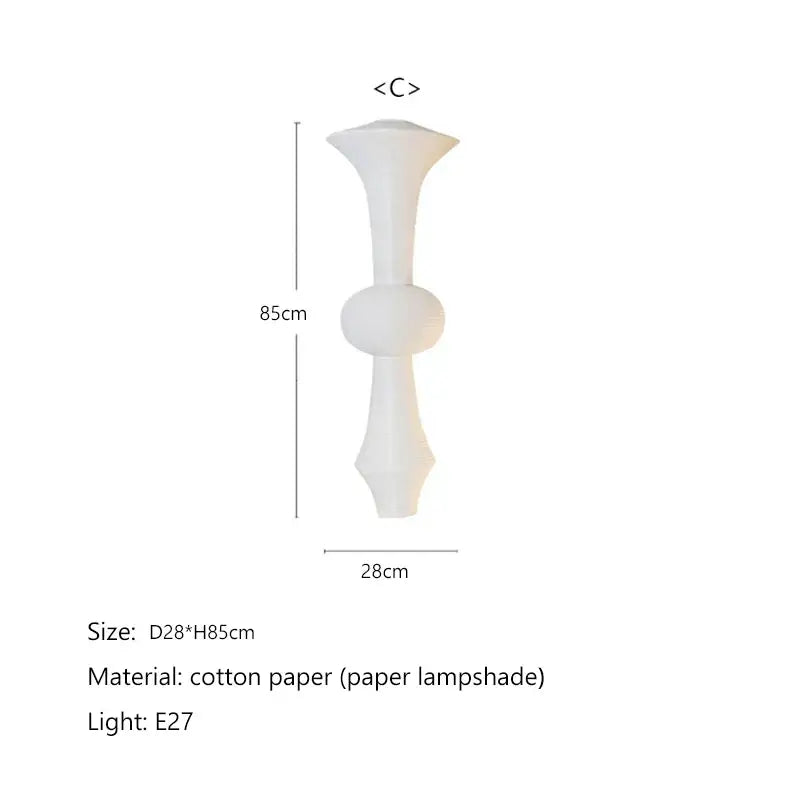 White Akari Paper Pendant
