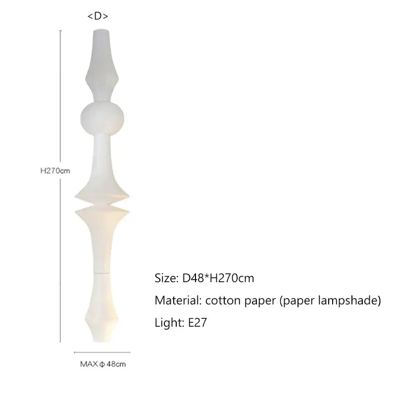 White Akari Paper Pendant