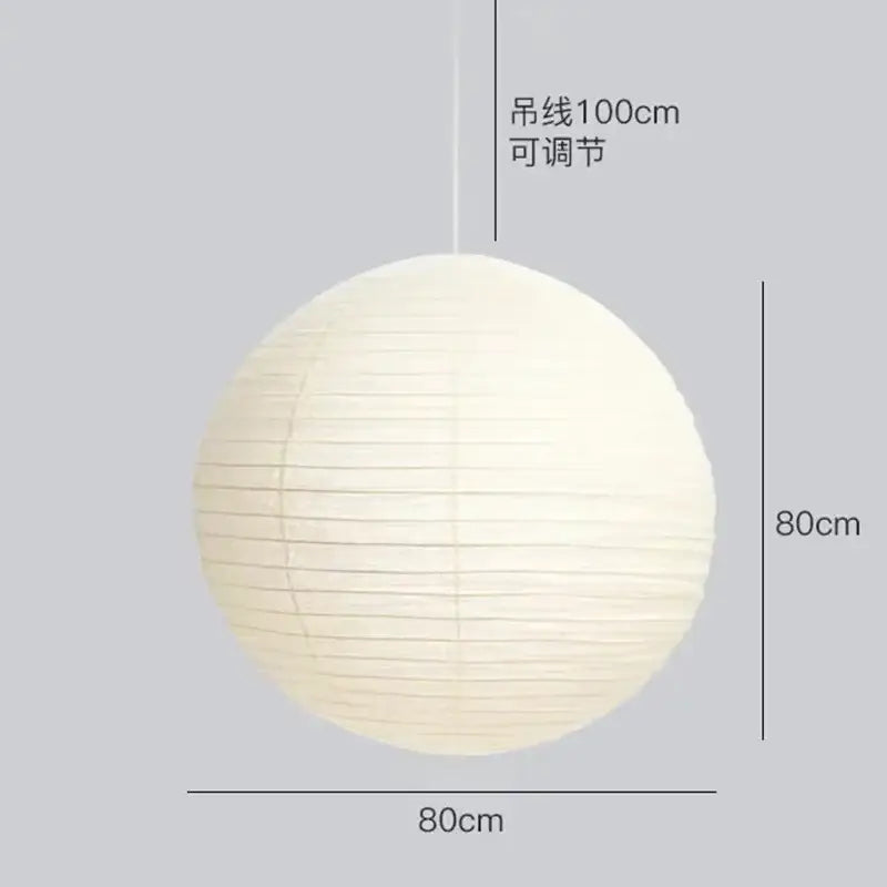Vintage Rice Paper Pendant Light Dining Room