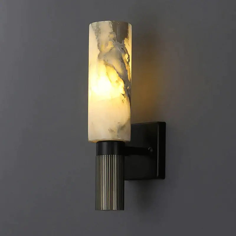 Onyx Copper Wall Sconce 34cm Marble