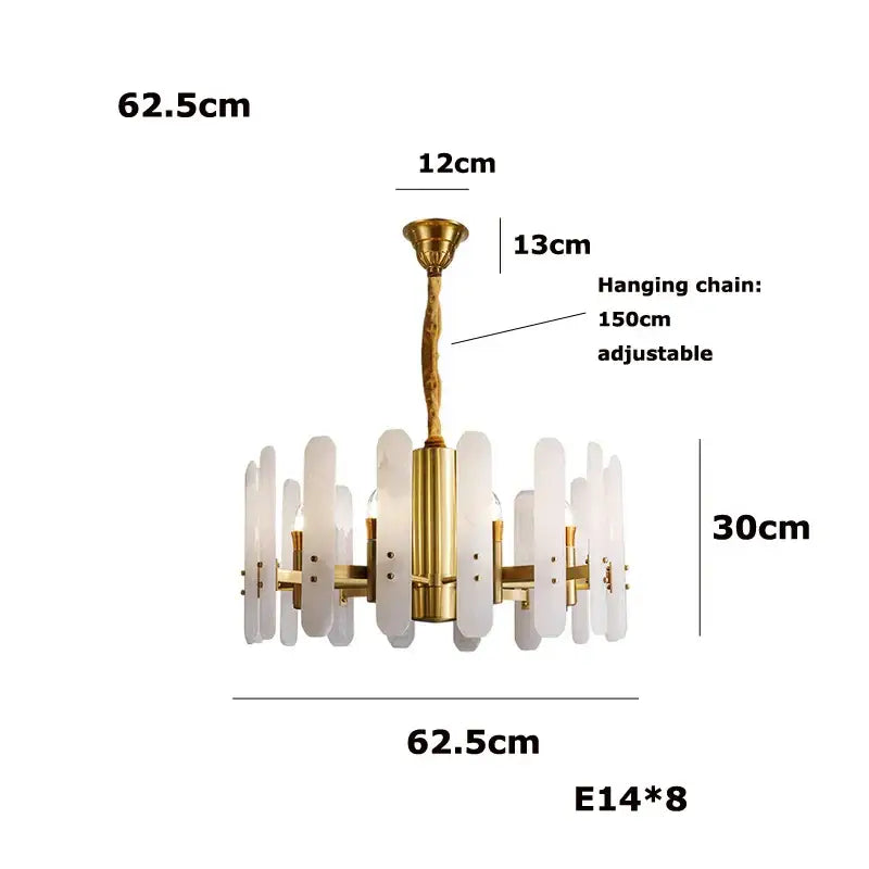 Gold Alabaster Chandelier