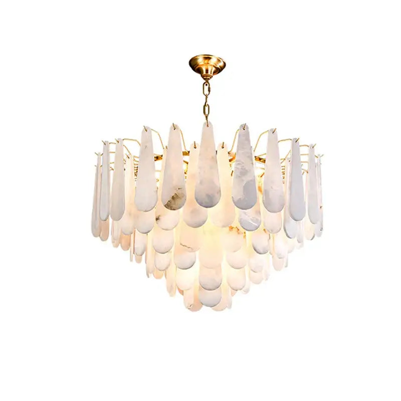 White Alabaster LED Chandelier