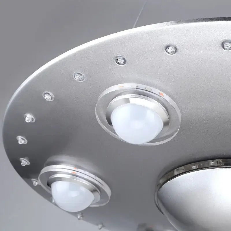 Blue Iron UFO Chandelier