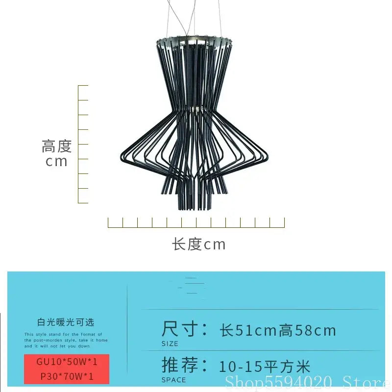 Black Iron Pendant Light Adjustable Height