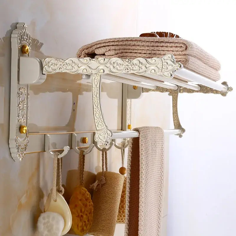 White Gold Bath Hardware Set
