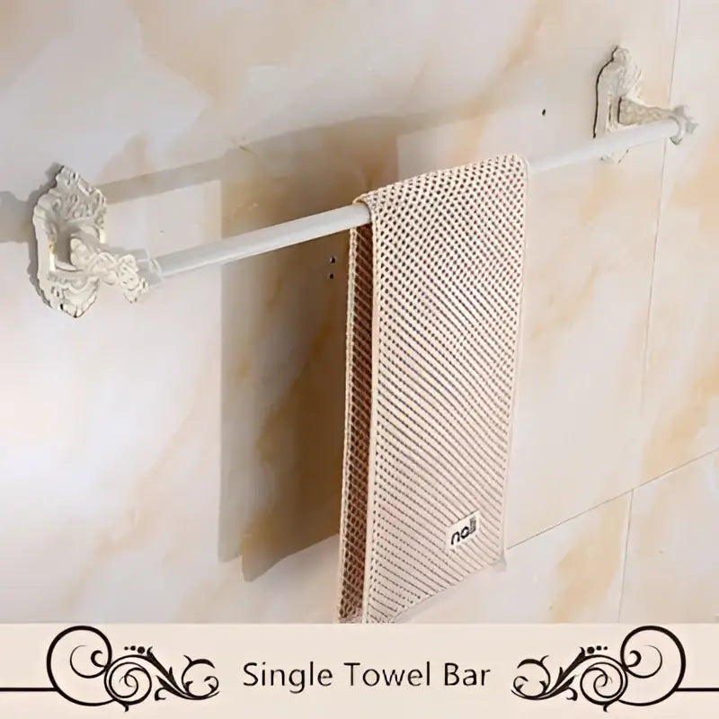 White Gold Bath Hardware Set