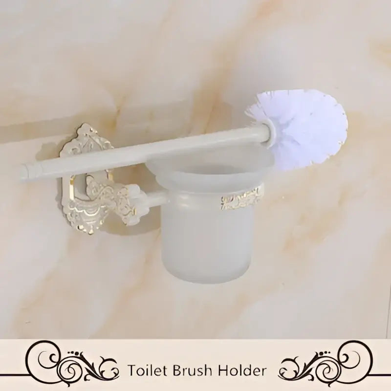 White Gold Bath Hardware Set