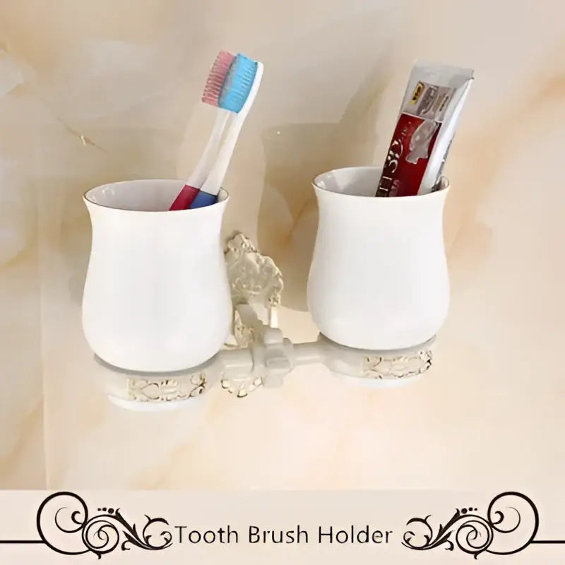 White Gold Bath Hardware Set