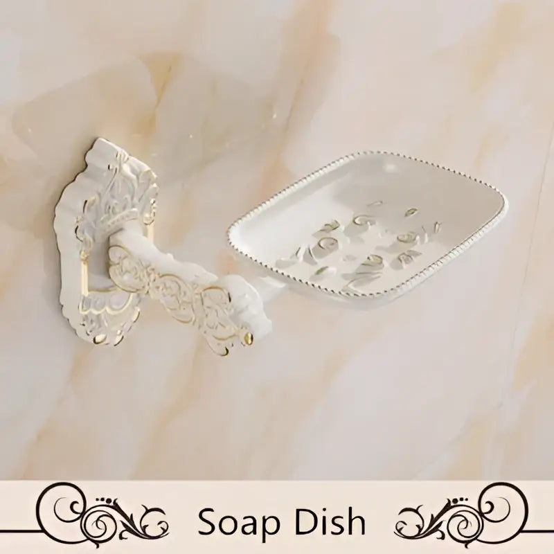 White Gold Bath Hardware Set