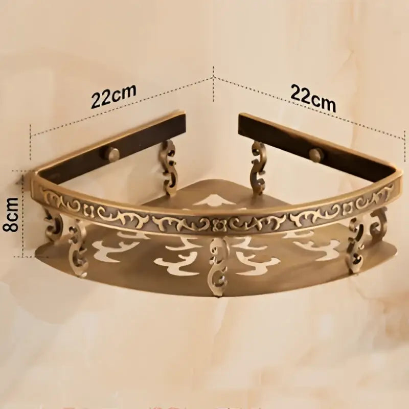 Gold Two-Tier Bathroom Shelf