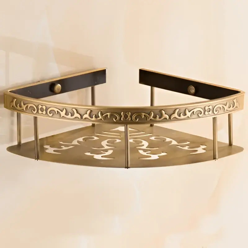 Gold Two-Tier Bathroom Shelf