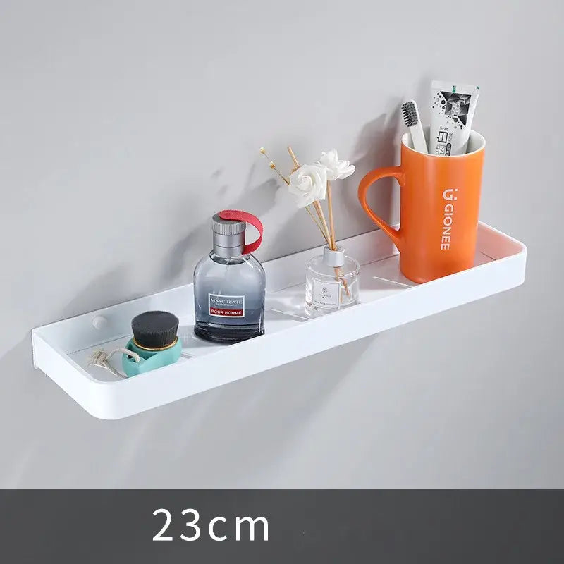 White Aluminum Corner Shelf