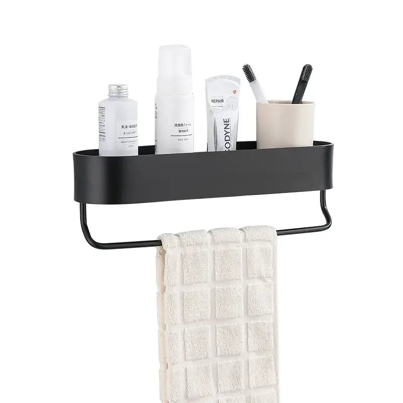 Black Aluminum Bathroom Shelf
