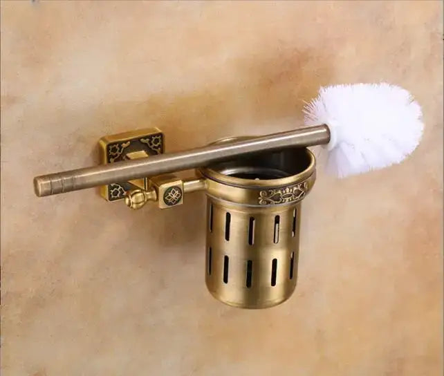 Brass Ceramic Brush Holder