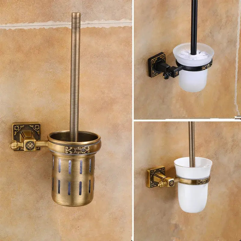 Brass Ceramic Brush Holder