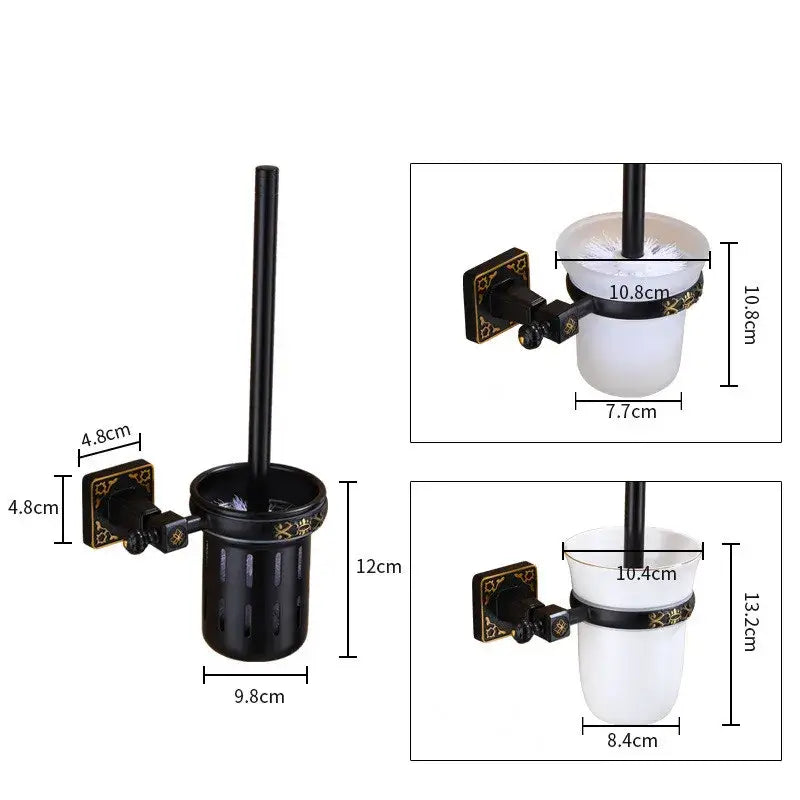 Brass Ceramic Brush Holder