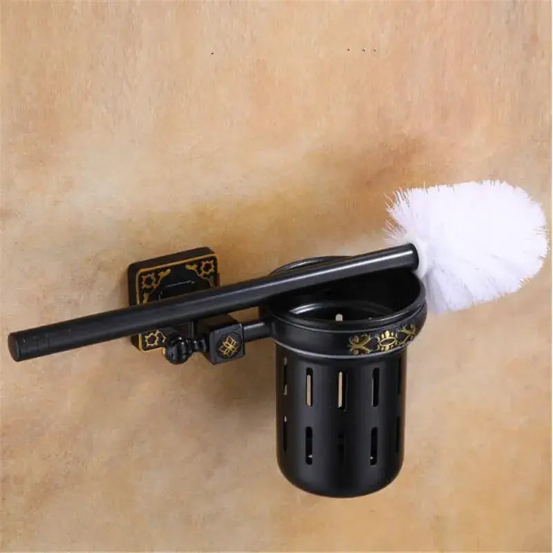 Brass Ceramic Brush Holder