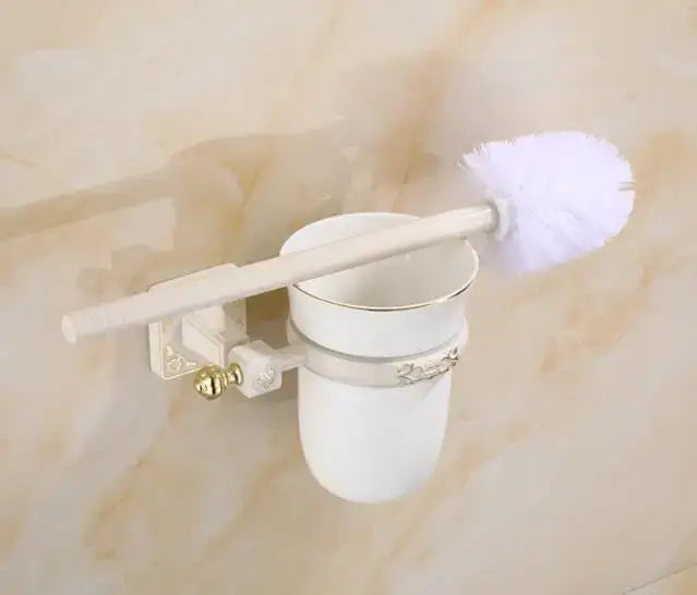 Brass Ceramic Brush Holder