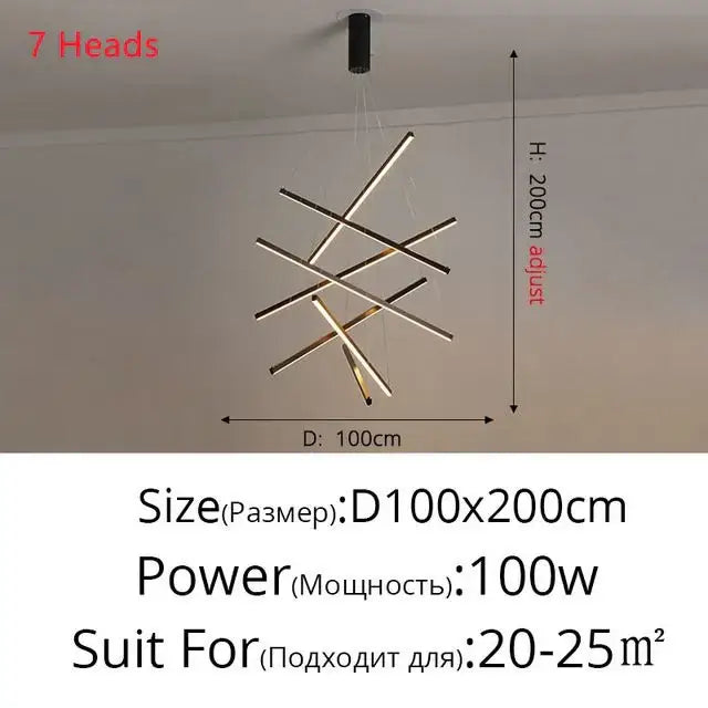 Gold Aluminum Ceiling Chandelier