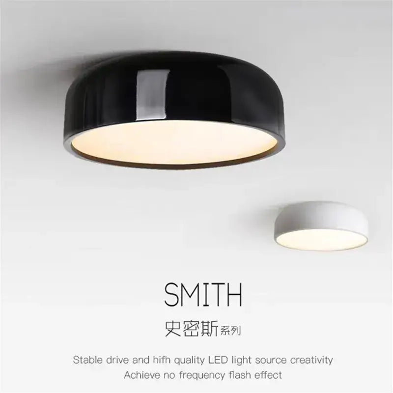 Black Glossy LED Ceiling Lamp 60cm