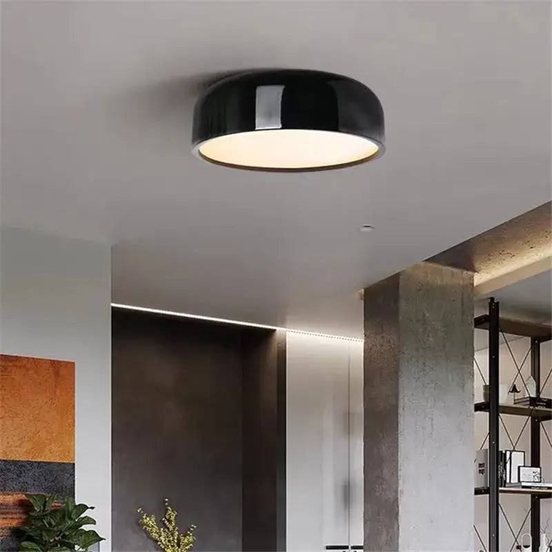 Black Glossy LED Ceiling Lamp 60cm
