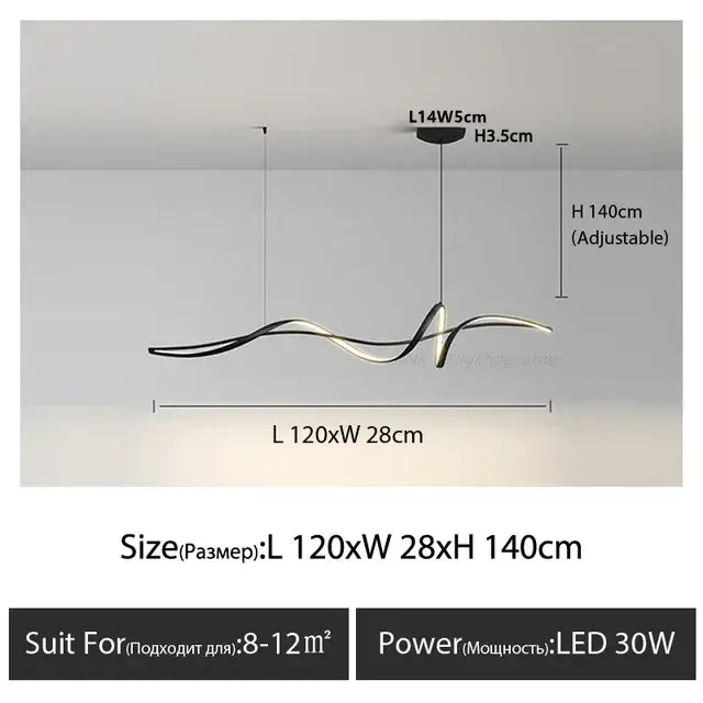 Silver Aluminum LED Chandelier