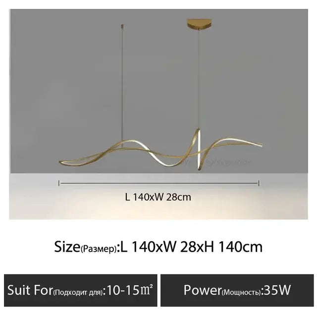 Silver Aluminum LED Chandelier