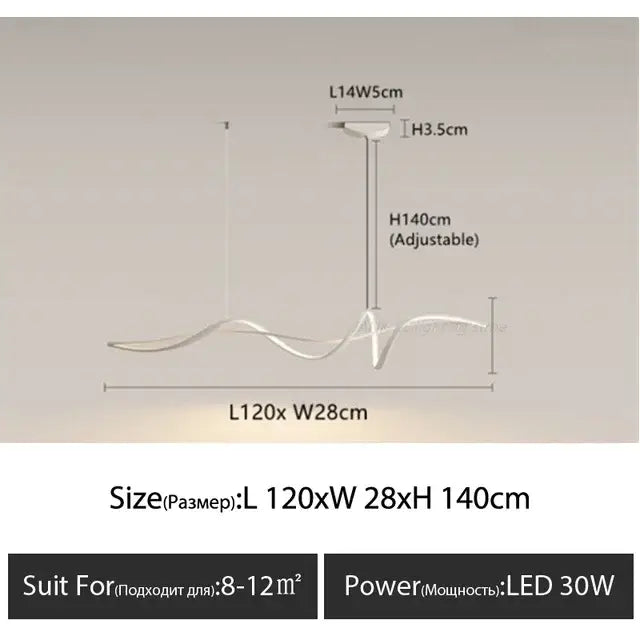 Silver Aluminum LED Chandelier