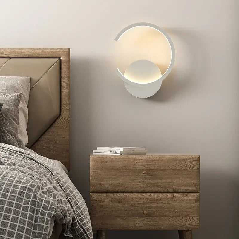 Black Circular Aluminum LED Wall Lamp 10W