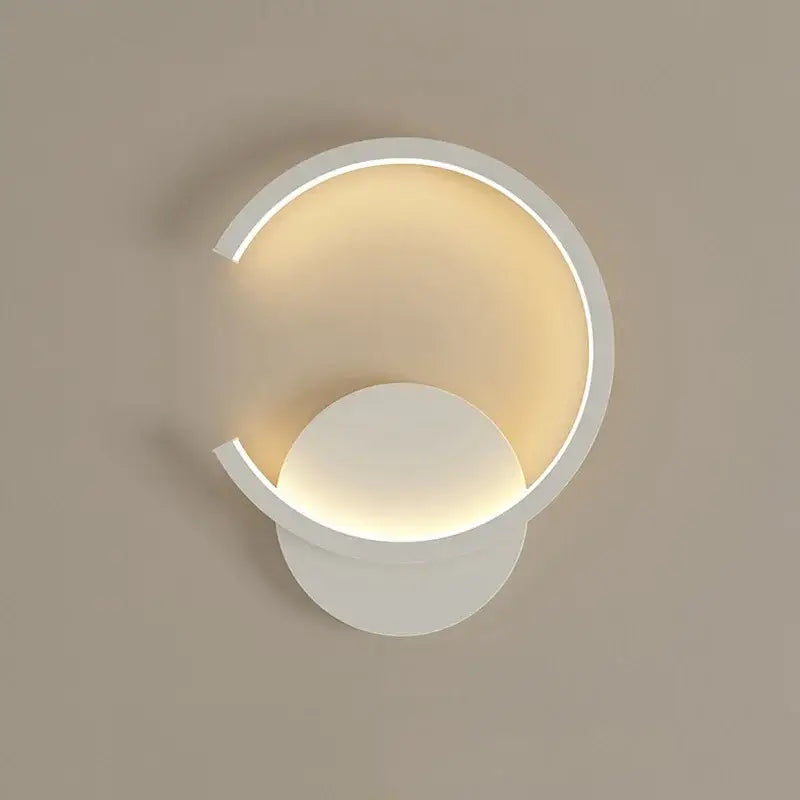 Black Circular Aluminum LED Wall Lamp 10W