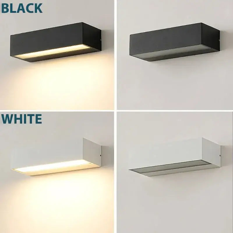 Black Waterproof Outdoor Wall Sconce 50cm