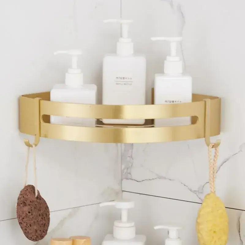 Gold Aluminum Shower Rack