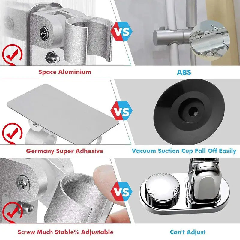 Silver Aluminum Shower Hook