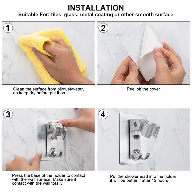 Silver Aluminum Shower Hook