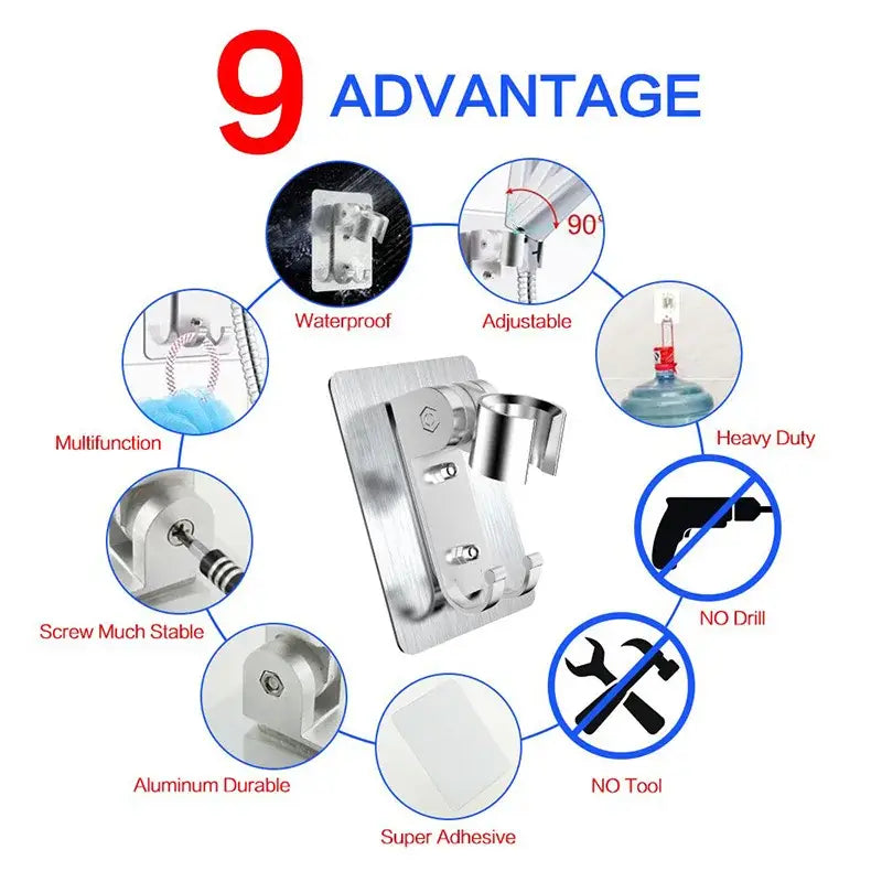 Silver Aluminum Shower Hook