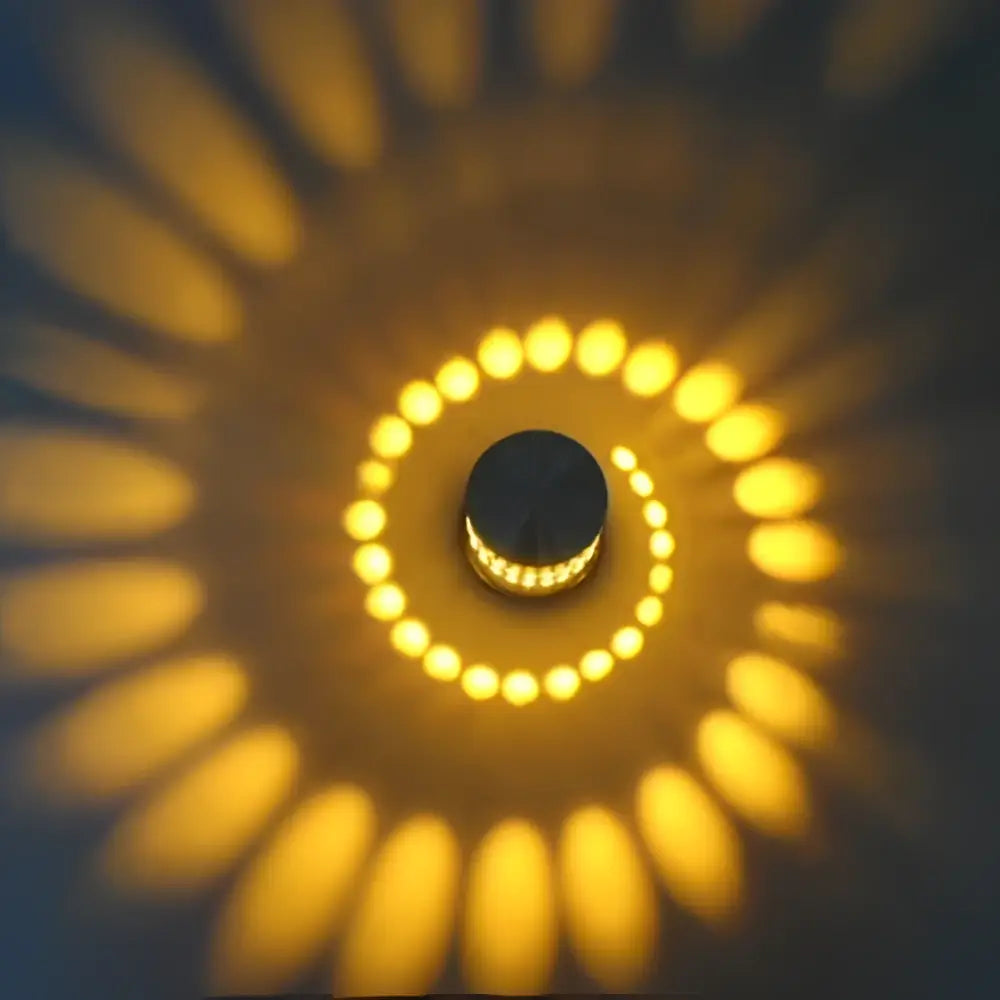 Blue Spiral LED Wall Lamp