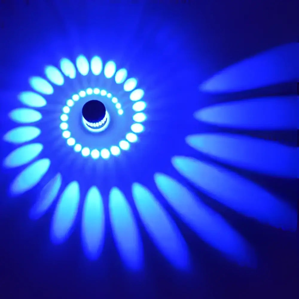 Blue Spiral LED Wall Lamp