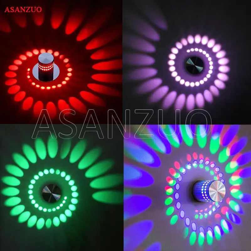 Blue Spiral LED Wall Lamp