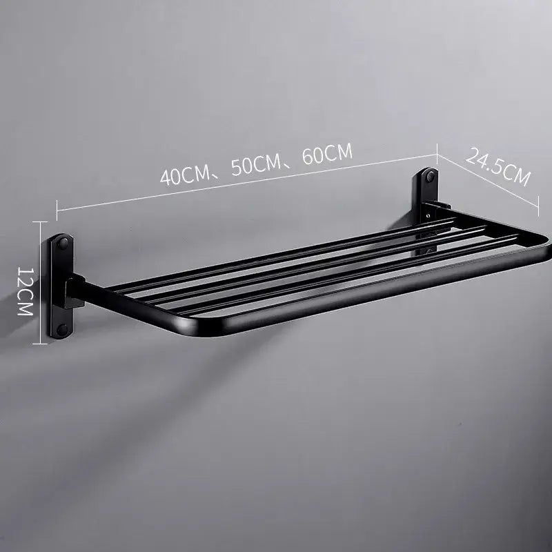 Aluminum Towel Rack Black