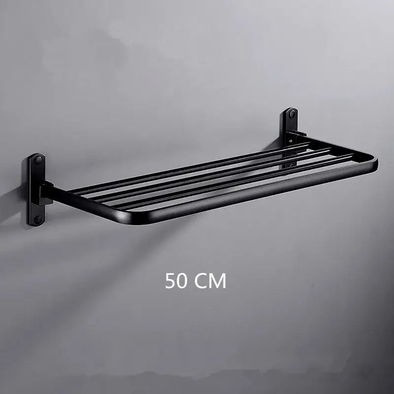Aluminum Towel Rack Black