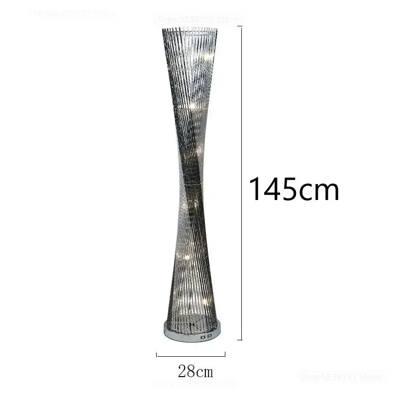 Silver Aluminum Floor Lamp